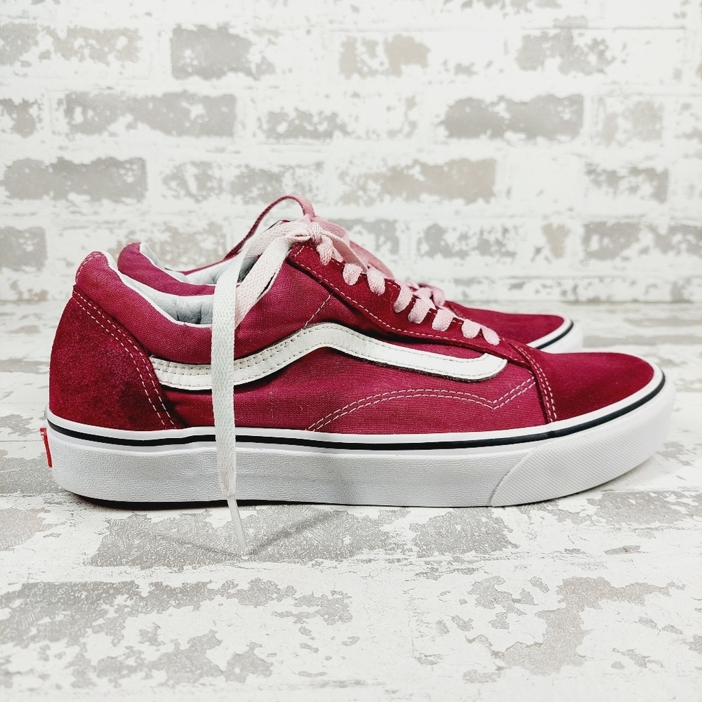 Vans Off the Wall Low Old Skool Rumba Red Suede Skateboard Sneakers C395 - Picture 5 of 11